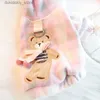 Dog Apparel Do Clothin Autumn Cat Woolen Cloth Coat Pink Blue Cute Bear Hooded Coat Suitable for Small and Medium-sized Dos L49