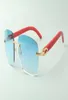 Classic designer sunglasses 3524025 red wooden temples glasses size 18135 mm6941970