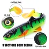 Spinpoler 16см 22см T Tail Swimbait Мягкая приманка приманки 3 сочетает в пластиковом шад -шад океанский пляж