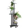 Natuurlijke bamboe potten voor planten Hoge lage multi-layer bloemstand flexibele mobiele opslagplek stabiel laaddragende plantenrek