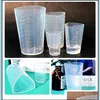 Testers & Measurements Sile Measuring Cups Reusable Triangle Mixing Durable Easy Clean For Epoxy Resin Casting Molds 50Ml 100Ml 250Ml Dhzsn