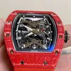 Mens Swiss Luxury Watches Richardmills Mechanical Watch Chronograph Mens Manual Mechanical 45x389mm Tourbillon Mens Watch RM014 Red Devil Asia Limited 8 Red 9Be3