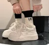 Sapatos casuais femininos de couro genuíno plataforma tênis redondos redonding up up fadies moda primavera outono branco preto 2024