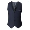 Men's Vests Billiards Vest Spring Summer Autumn Fashion Suit Slim Waistcoat Professional Dress Uniform