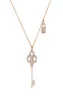 Sparkling Diamond Zircon Fashion Designer Lovely Lock Key Pendant Collier pour les femmes Girls Rose Gold Silver4957457
