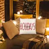 Kudde julomslag 18x18 tum prydnad vinterlovet kast bondgård dekor soffa