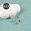 1PC Titanium Opal Water Drop Labret Lip Stud Flash Film Helix Ear CartilageTragus Helix Lobe Earring Daith Piercing Body Jewelry