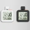 LCD Digital Alarm Clock With Thermometer Hygrometer Display Home Office Portable Desktop Bathroom Clock Shower Timer