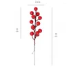 Fleurs décoratives Simulation de Noël Berry 14 Berries Fleur artificielle Fruit de cerise Plantes Party Decoration DIY CADEAU