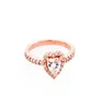 Rose Gold Heart Rings passar för original stil smycken glittrande förhöjd hjärtring 188421c022018246