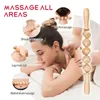 Ny träbehandling Massage Roller Lymfatisk dräneringsmassager Guasha Tool för full kroppsmärta Relief Anti Cellulite FCIAL MASSAGE