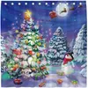 Shower Curtains Snowy Forest By Ho Me Lili Curtain For Bathroom Winter Christmas Moon Snowman Home Decor Decoration Durable Waterproof