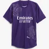 23 24 25 Mbappe Bellingham Real Madrids Futbol Jersey y 3 Çocuk Kiti Ev Uzakta Üçüncü Dördüncü Futbol Gömlek Camisetas Rodrygo Vini Jr Artı Boyut 4xl Kaleci Mor Siyah