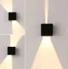 Cube étanche moderne réglable 12W Cob LED MUR LED extérieur IP65 LUMINES MURS ALUMINUM PORCHE PORCHE DE PORCHE DECOR