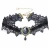 Women With Pendant Lace Necklace Handmade Short Chain Collar Choker Gothic Retro Sexy Costume Jewelry Wedding Vampire Holiday7320909