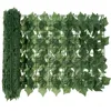 Decorative Flowers Artificial Leaf Fence Flexible Faux Privacy Realistic Screen Hedge Grass Backdrop