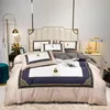 Set di biancheria da letto in cotone addensato a 4 pezzi set di letti grandi rivestimenti per letti per letti a doppio cuscino leggero vento di lusso