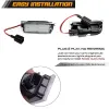 2pcs Canbus Araba LED Numaralı Plaka Plaka Işığı Renault Megane 3 Clio Laguna 2 Megane 3 Twingo Master Vel Satis