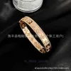 High end designer bangles for vancleff High version V Golden Wide Edition Kaleidoscope Bracelet Thick Plated 18K Gold Light Luxury and Luxury Sense Original 1to1