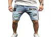 Men Jeans Shorts Fashion Summer broderie Patch en détresse Denim Shorts pour hommes Streetwear Streetwear Asian Size42214576819412