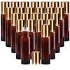 Opslagflessen 24 pc's rollen aan voor etherische oliën Amber Glass 10 ml hervulbare container