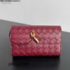 Frauen Clutchs Bag Bottevenets Abendessen gewebtes echtes Leder 7A Clutch Banketttasche Long Handtasche