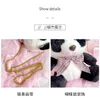 New Chinese style handbag, female panda pearl chain, one shoulder cartoon panda doll, one shoulder crossbody zero wallet