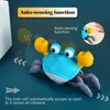 Animaux électriques / RC Crab Interactive Toy bébé créatif Crab Escape Electronic Animal Animal Pet Escape and Music Childrens Giftl2404