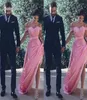 2019 Pink Off Spalla con appliques Abito da ballo Sleeveless Pizzo Hightend e Satin Vestidos de Nolia Party Gown6299883