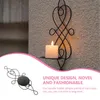 Candle Holders Taper Holder Wall Mounted Wrought Iron Candlestick Hanging 35X14.5CM Creative Light