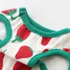 Dog Apparel Summer Pet Shirt Clothes Breathable Elastic Cotton Clothing Small Medium Printed With Cute Strawberry