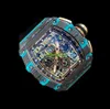 Szwajcarski luksusowy zegarek RM Richardmills RM11-03 Ultimate Edition Coon Contain Coff Turquoise Quartz TPT SKELETON Dial Ltd do 200 szt. HBLA