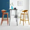 Minimalist Backrest Bar Stool Plastic High Legs Lounge Kitchen Bar Chair Designer Nordic Dining Taburetes De Bar Home Decor