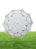 Solid Color Party Lace Umbrella Parasols Sun Cotton Embroidery Bridal Wedding Umbrellas white colors available DH87689867202