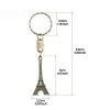 Anelli 60pcs Torna Eiffel Tower Keychain Decorazioni retrò borsecine del modello di statue da statue per il tastierchain francese souvenir