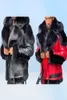 Men039S Fur Faux Leather Leer Winter Jacket Dikke Velvet kraag capuchon Zipper Kleurblok Patchwork Fashion Red Men1260690