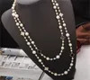 Colar de jóias de designer Women039s Cadeia de camisola longa 18karat Gold Pearl Chain Você pode comprá -los em combinação2117679