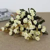 Decorative Flowers Artificial Autumn Fake Flower 7 Fork 21 Happy Little Rose Small Tea Wedding Celebration Decoration Props