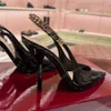 Women Signoria marka elegancka patent skórzana slingback elegancki wina czarny letni lato na wysokim obcasie impreza ślub ślubna palca palec lady pompki seksowne pompki