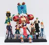 10pcset japanska anime en bit actionfigur samling 2 år senare Luffy Nami Roronoa Zoro Handdone Dolls C190415017251797