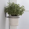 Flower Pot Trays Wall Mounted Pot Ring Holder Metal Planter Hooks Hangers Wall Bracket Plant storage rack Garden