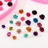 Boucles d'oreilles étalon 36 paires Plastic Antiallergic Earts Set Risin Rose Flower Mix Women Jewelry Enfants For Kids Girls