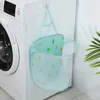 Laundry Bags FOLDABLE HANGING MESH BASKET TRANSPARENT BREATHABLE BATHROOM UNDERWEAR CLOTHING DIVIDING ORGANIZER USEFUL THING FOR HOME