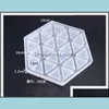 カビ六角形コースターシルカビdiy樹脂ストライプトライアングル用のテーブルマットデコレーションジュエリーメイキングクラフトシルムドロップデリdhvnw