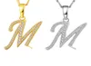 Capital Initial M Letter ketting voor vrouwen Silvergold kleur alfabet hanger kettingnaam sieraden cadeau voor HER8342723