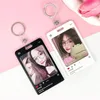 Frames Card Holder Acrylic Ferrule Keychain Transparent Korean Postcard Cover INS Sweet Stationery Butterfly