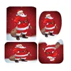 Party Decoration 4pcs Christmas Santa Print duschgardin Set Personlig semester för chirstmas