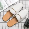 Casual Shoes Summer Mens Leather Slip On Half For Men Fashion Loafers Comfy Flats Breathable Slippers Lazy