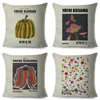 Pillow Double Print Vintage Case For Sofa Home Car Linen Throw Pillowcase Nordic Style Yayoi Kusama Pumpkin Cover Decor