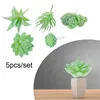 Decoratieve bloemen Wedding Artificiële Succulenten Plant 3-8 cm 5-stcs/set feesten Decor Plastic realistische nep bloemen thuis/kantoor